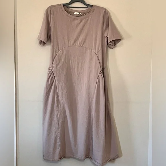 Easel Mocha Mauve Midi Dress - Picture 1 of 6